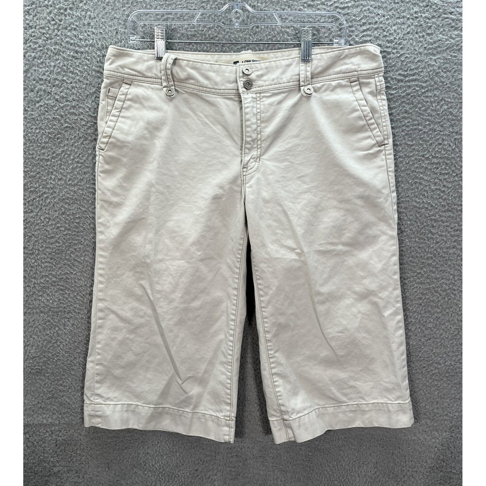 Gap Pants Womens 12 Tan Low Rise Capri Flared Leg Preppy‎ Careerwear Casual